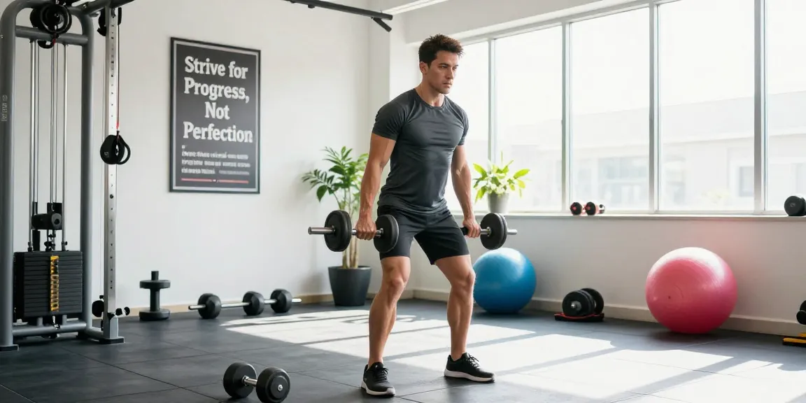 Deus Medical Anabolika in einem modernen Fitnessstudio mit einem Athleten, der Gewichte hebt.