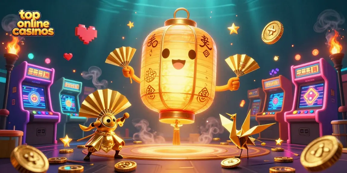 Experience the excitement of top online casinos with vibrant gaming elements and mystical characters.